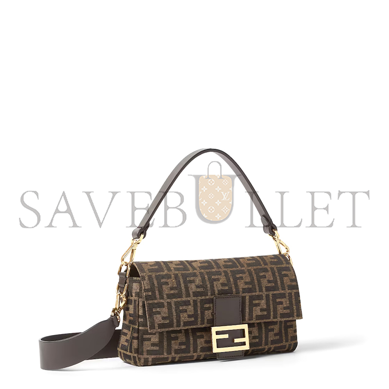 F**di baguette tobacco brown ff jacquard fabric bag 8br600afpmf1gl7 (27*15*6cm)